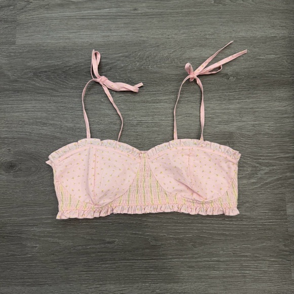 VS PINK Ruffled Bralette Size Large - Picture 3 of 7